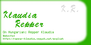 klaudia repper business card